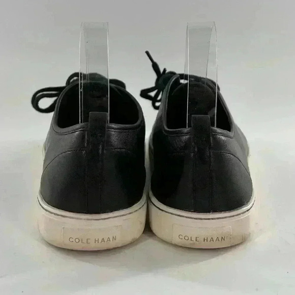 Cole Haan grand OS womens sneakers size 9 black leather lace up - Picture 5 of 9